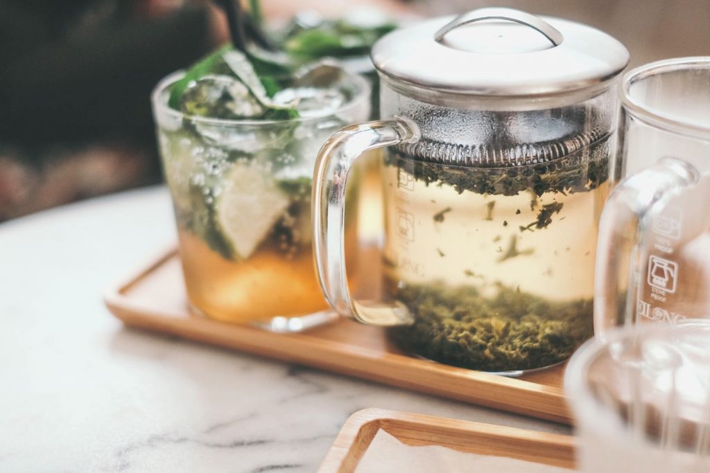herbal tea in glass